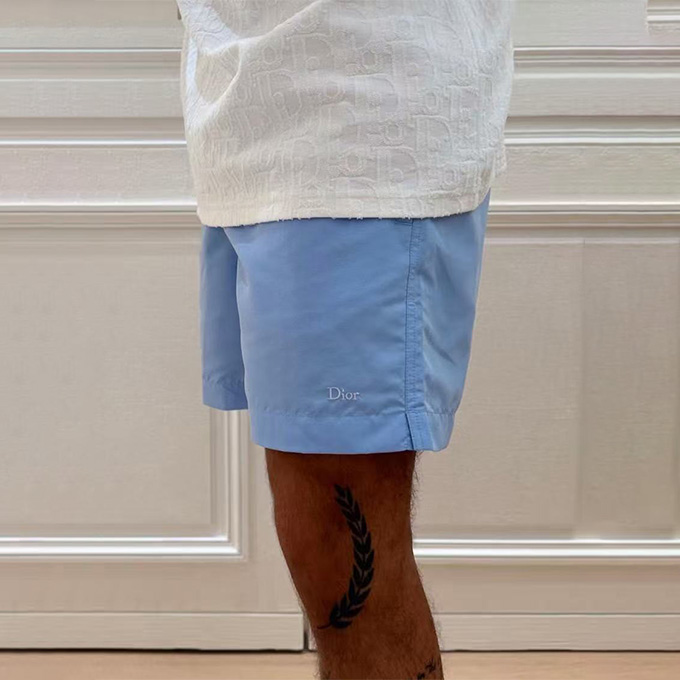 dior mini logo embroidery beach swim shorts